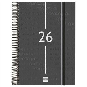 Diary Finocam YEAR Black A4 21 x 29,7 cm 2026