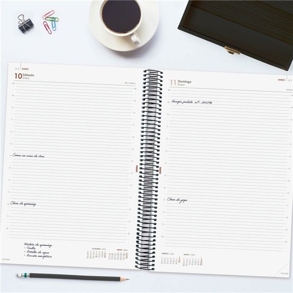 Diary Finocam YEAR Black A4 21 x 29,7 cm 2026