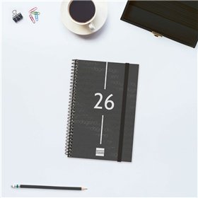 Diary Finocam YEAR Black 11,7 x 18,1 cm 2026