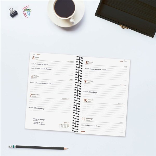 Diary Finocam YEAR Black 11,7 x 18,1 cm 2026