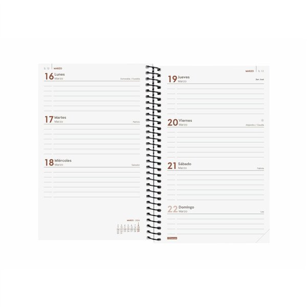 Diary Finocam YEAR Black 11,7 x 18,1 cm 2026