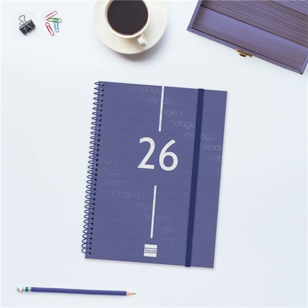 Diary Finocam YEAR Blue A5 15,5 x 21,2 cm 2026