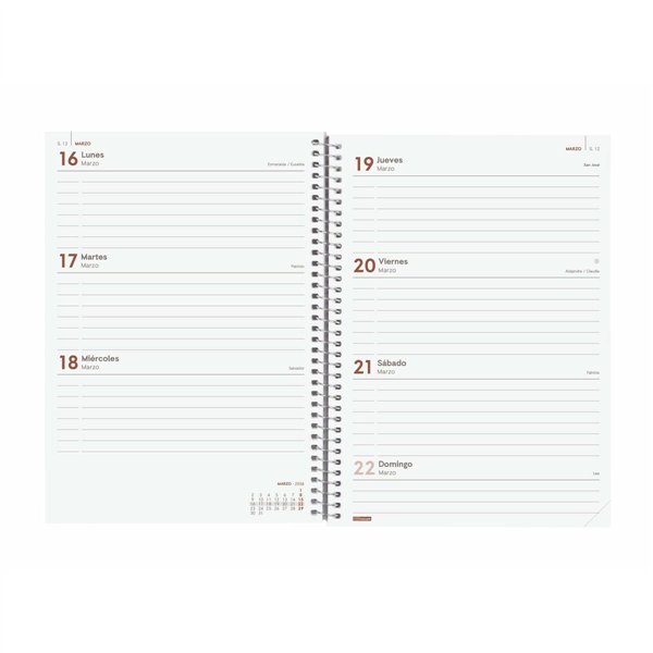 Diary Finocam YEAR Red A5 15,5 x 21,2 cm 2026