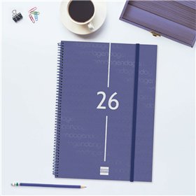 Diary Finocam YEAR Blue A4 21 x 29,7 cm 2026