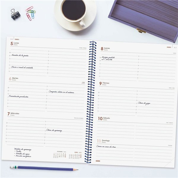 Diary Finocam YEAR Blue A4 21 x 29,7 cm 2026