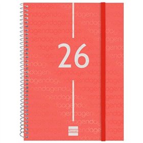 Diary Finocam YEAR Red A5 15,5 x 21,2 cm 2026
