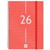 Diary Finocam YEAR Red A5 15,5 x 21,2 cm 2026