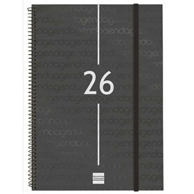 Diary Finocam YEAR Black A4 21 x 29,7 cm 2026