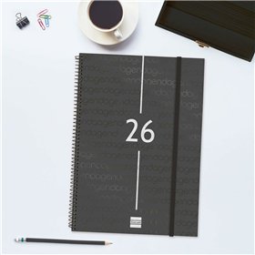 Diary Finocam YEAR Black A4 21 x 29,7 cm 2026