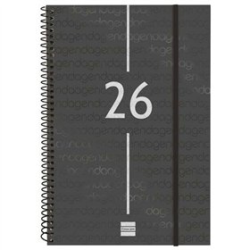 Diary Finocam YEAR Black 16,5 x 24,2 cm 2026