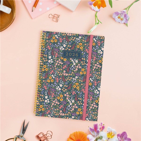 Diary Finocam DESIGN COLLECTION Flora A5 15,5 x 21,2 cm 2026