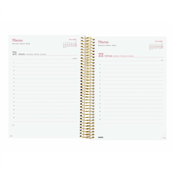 Diary Finocam DESIGN COLLECTION Goldy A5 15,5 x 21,2 cm 2026