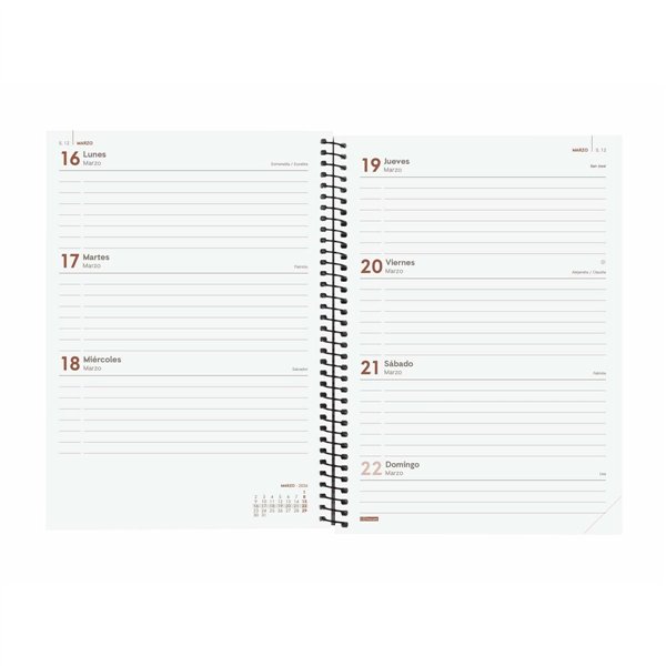 Diary Finocam OPAQUE Green A5 15,5 x 21,2 cm 2026