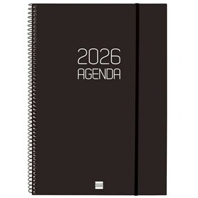 Diary Finocam OPAQUE Black A4 21 x 29,7 cm 2026