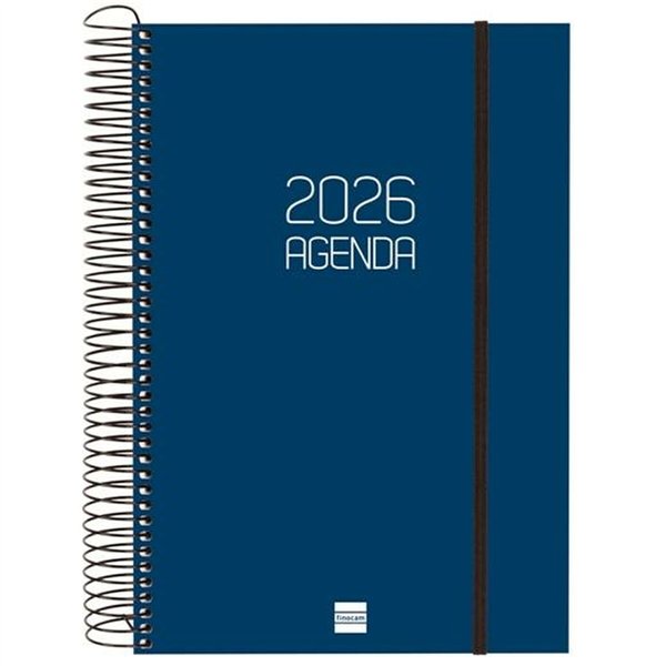 Diary Finocam OPAQUE Blue 16,5 x 24,2 cm 2026