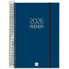Diary Finocam OPAQUE Blue 16,5 x 24,2 cm 2026