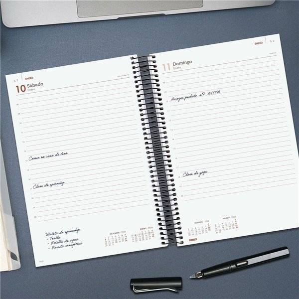 Diary Finocam OPAQUE Blue 16,5 x 24,2 cm 2026