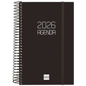 Diary Finocam OPAQUE Black 11,7 x 18,1 cm 2026