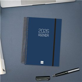 Diary Finocam OPAQUE Blue A5 15,5 x 21,2 cm 2026