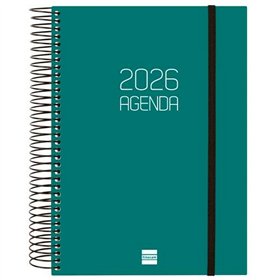 Diary Finocam OPAQUE Green A5 15,5 x 21,2 cm 2026