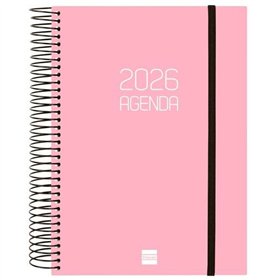 Diary Finocam OPAQUE Pink A5 15,5 x 21,2 cm 2026