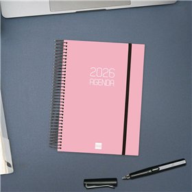 Diary Finocam OPAQUE Pink A5 15,5 x 21,2 cm 2026
