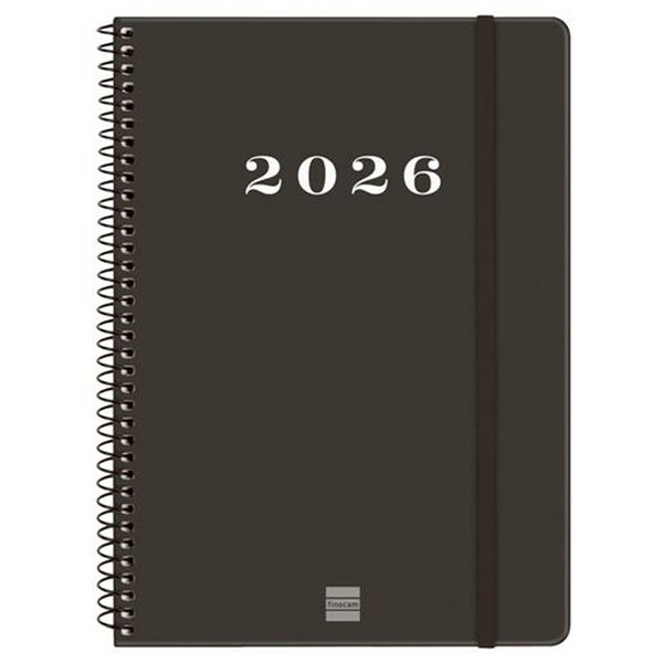 Diary Finocam MY Black A5 15,5 x 21,2 cm 2026