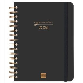 Diary Finocam Alma Black A5 15,5 x 21,2 cm 2026