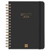 Diary Finocam Alma Black A5 15,5 x 21,2 cm 2026