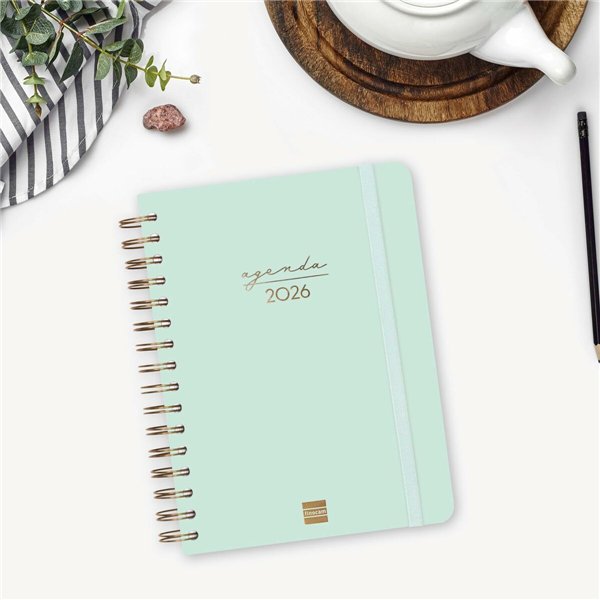 Diary Finocam Alma Mint A5 15,5 x 21,2 cm 2026