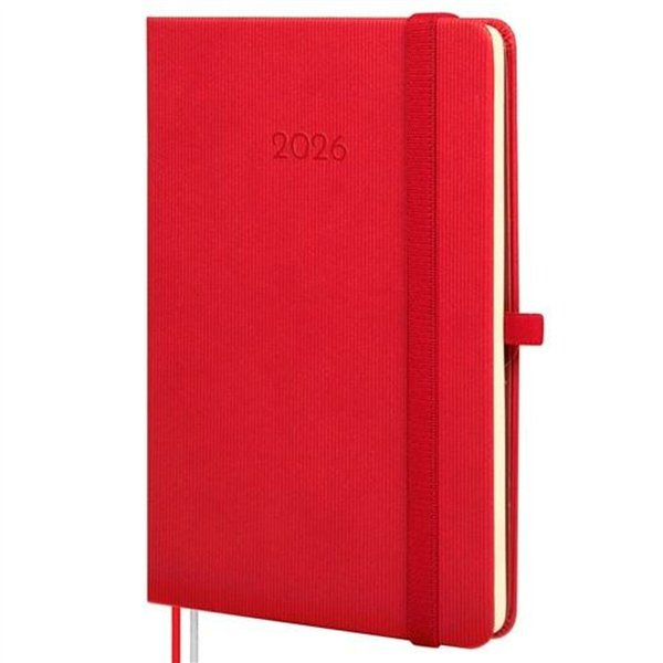 Diary Finocam MÍNIMAL TEXTURA Red 11,8 x 16,8 cm 2026