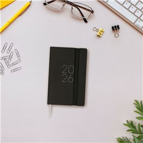 Diary Finocam FLEXI Black Mini 8,2 x 12,7 cm 2026