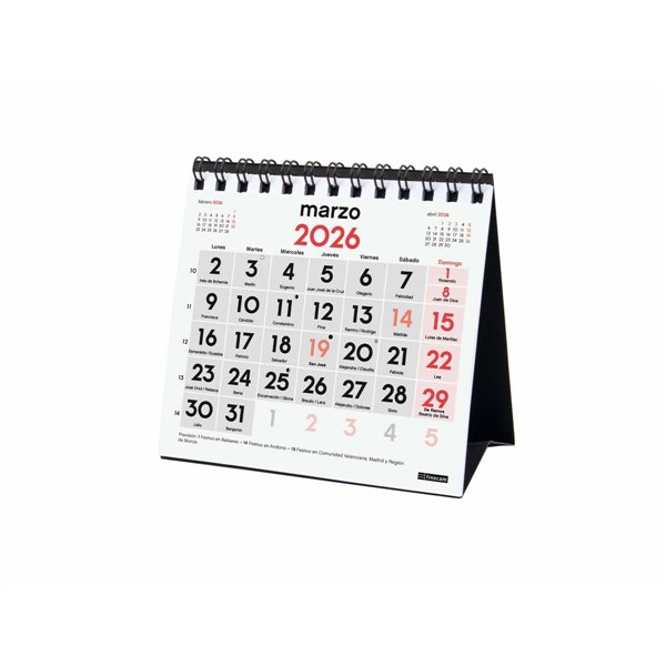 Desktop Calendar Finocam Paper 11 x 11 cm 2026