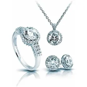 Moteriškas vėrinys bei suderintų aukskarų komplektas Diamonfire 1312691903175 žiedas