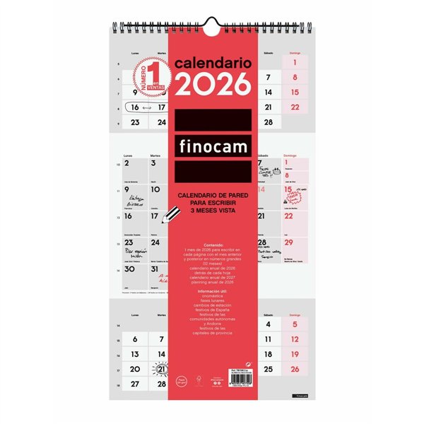 Wall calendar Finocam Paper 23,6 x 43 cm