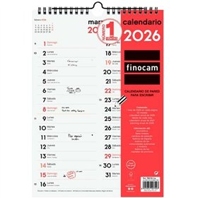 Wall calendar Finocam A4 Paper 2026 21 x 30 cm
