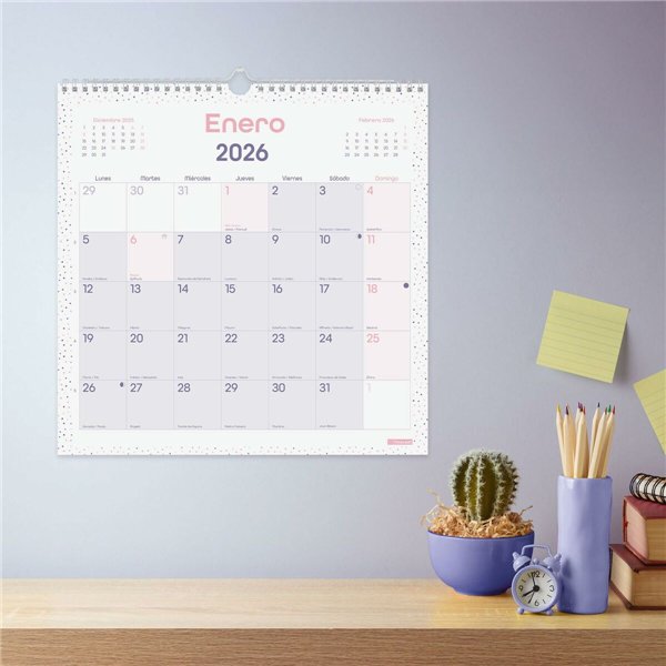 Wall calendar Finocam Multicolour Paper 30 x 30 cm