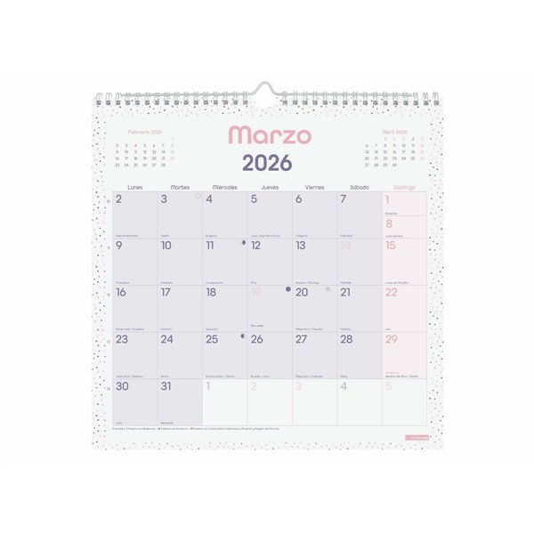 Wall calendar Finocam Multicolour Paper 30 x 30 cm