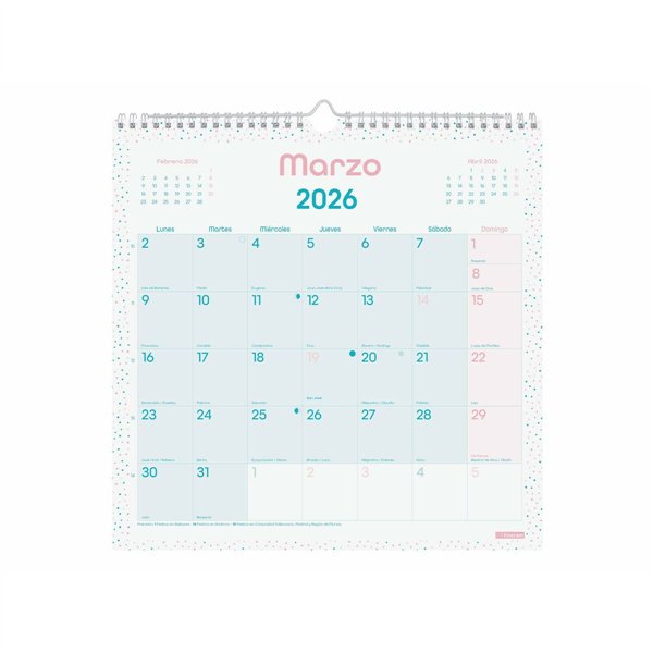 Wall calendar Finocam Multicolour Paper 30 x 30 cm