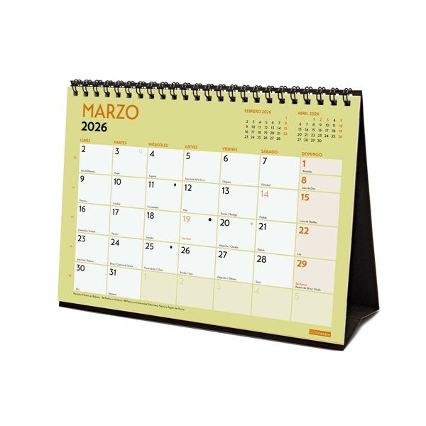 Desktop Calendar Finocam Multicolour Paper 21 x 15 cm