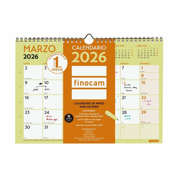 Wall calendar Finocam Multicolour A4 Paper