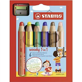 Colouring pencils Stabilo Woody Multicolour 6 Pieces (5 Units)
