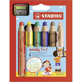 Colouring pencils Stabilo Woody Multicolour 6 Pieces (5 Units)