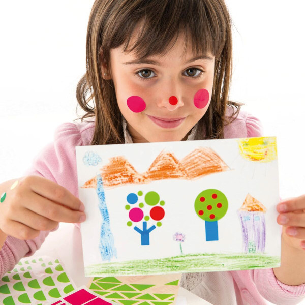 Stickers Apli Yellow Circular