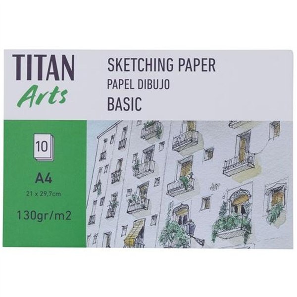 Drawing paper Titan Arts BASIC White A4 10 Sheets (3 Units)