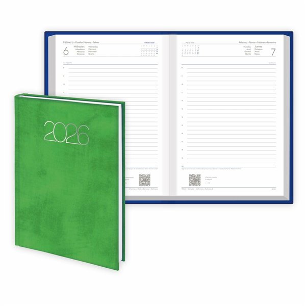 Appointment book Deusto PREMIUM Green A5 14,5 x 20,5 cm 2026