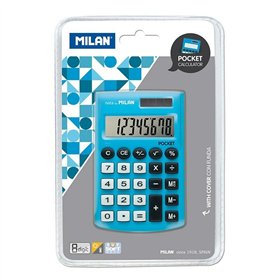 Calculator Milan POCKET Blue 9,7 x 6,2 x 0,8 cm (15 Units)