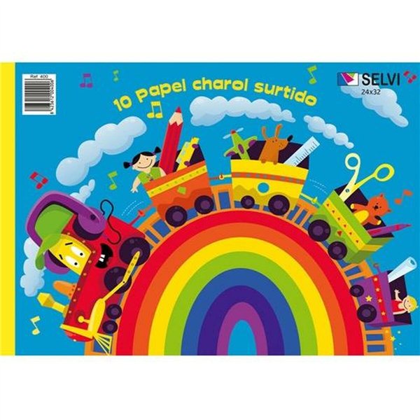 Glossy Paper SELVI Multicolour 24 x 32 cm (25 Units)