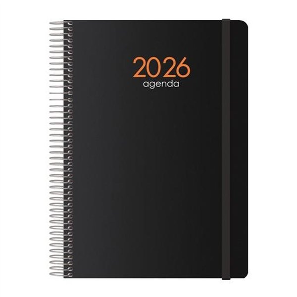 Diary DOHE SYNCRO Black 1/4 15 x 21 cm 2026 (20 Units)