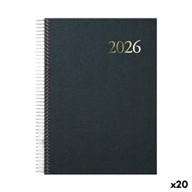 Diary DOHE SEGOVIA Black 14 x 20 cm 2026 (20 Units)